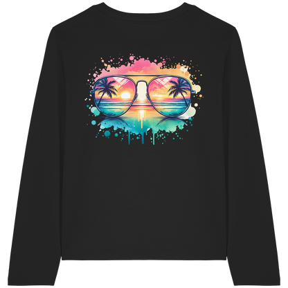 Tropical Sunset Glasses - Womens Organic Longsleeve