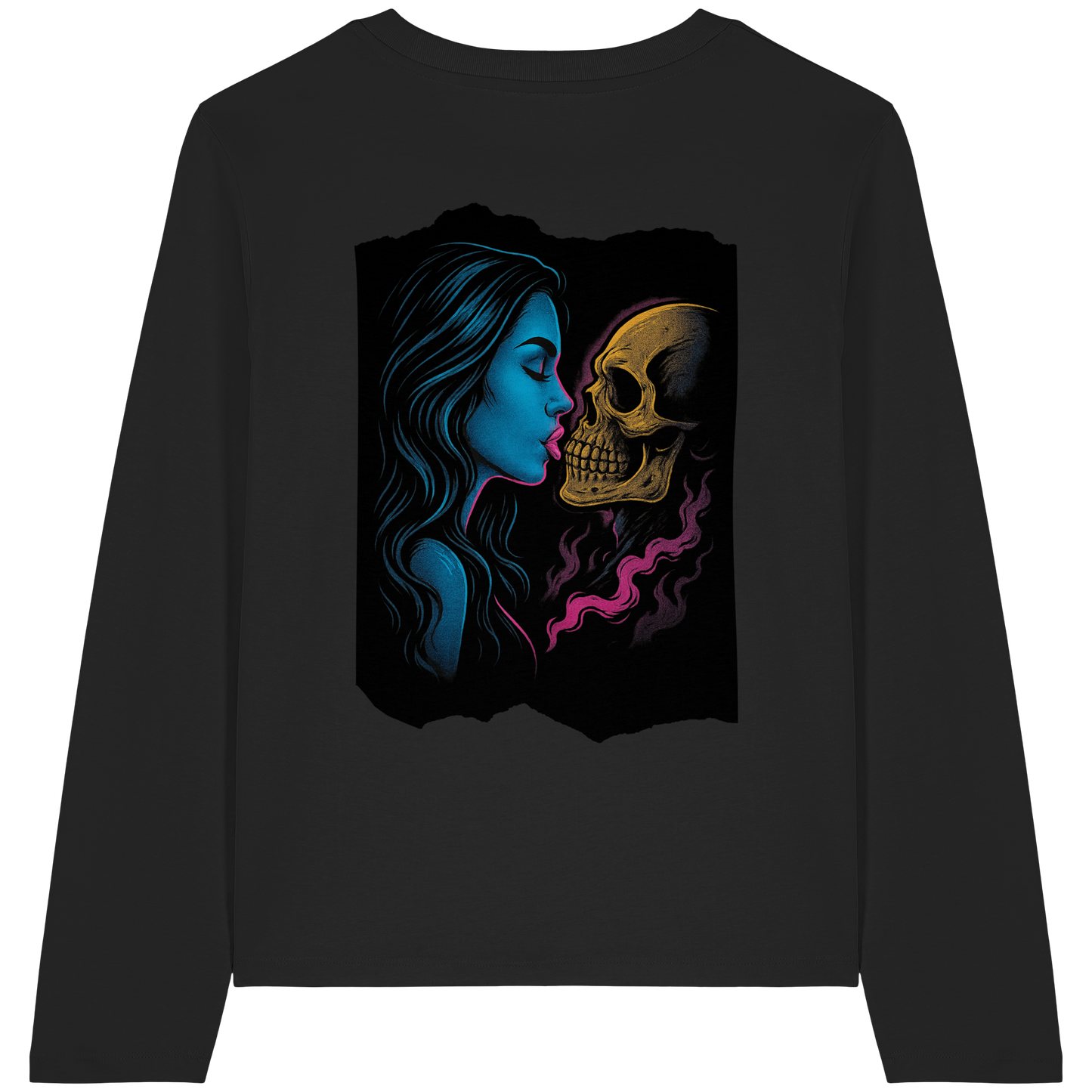 Kissing Skull - Womens Organic Longsleeve
