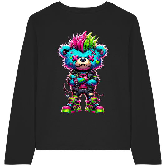 Punk Neon Teddy - Womens Organic Longsleeve