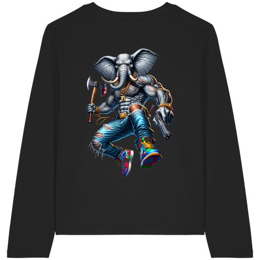 Street King Elefant - Womens Organic Longsleeve