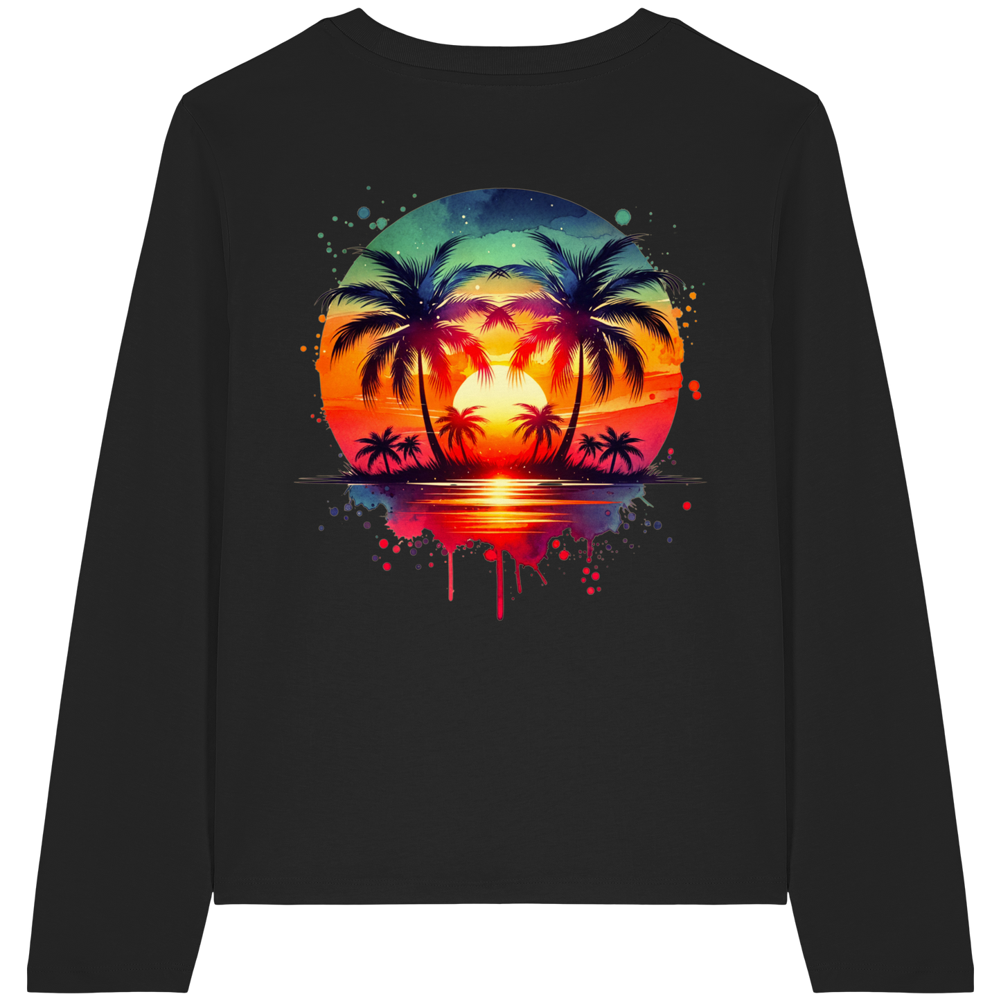 Tropical Sunset - Womens Organic Longsleeve