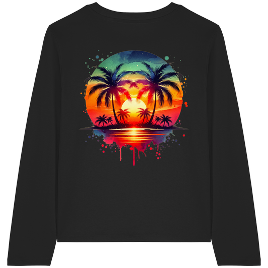 Tropical Sunset - Womens Organic Longsleeve