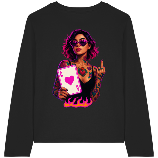 Queen of Hearts - Womens Organic Longsleeve T-Shirt