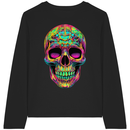Psychedelic Skull - Womens Organic Longsleeve