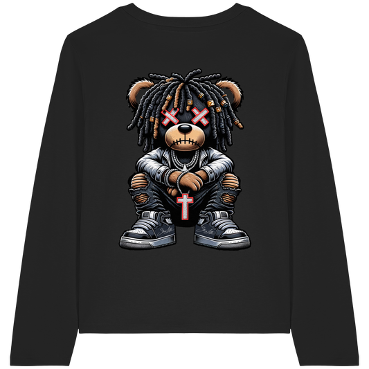 Bad Ass Teddy - Womens Organic Longsleeve
