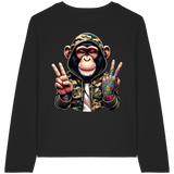Jungle Ink Monkey - T-shirt bio à manches longues pour femme