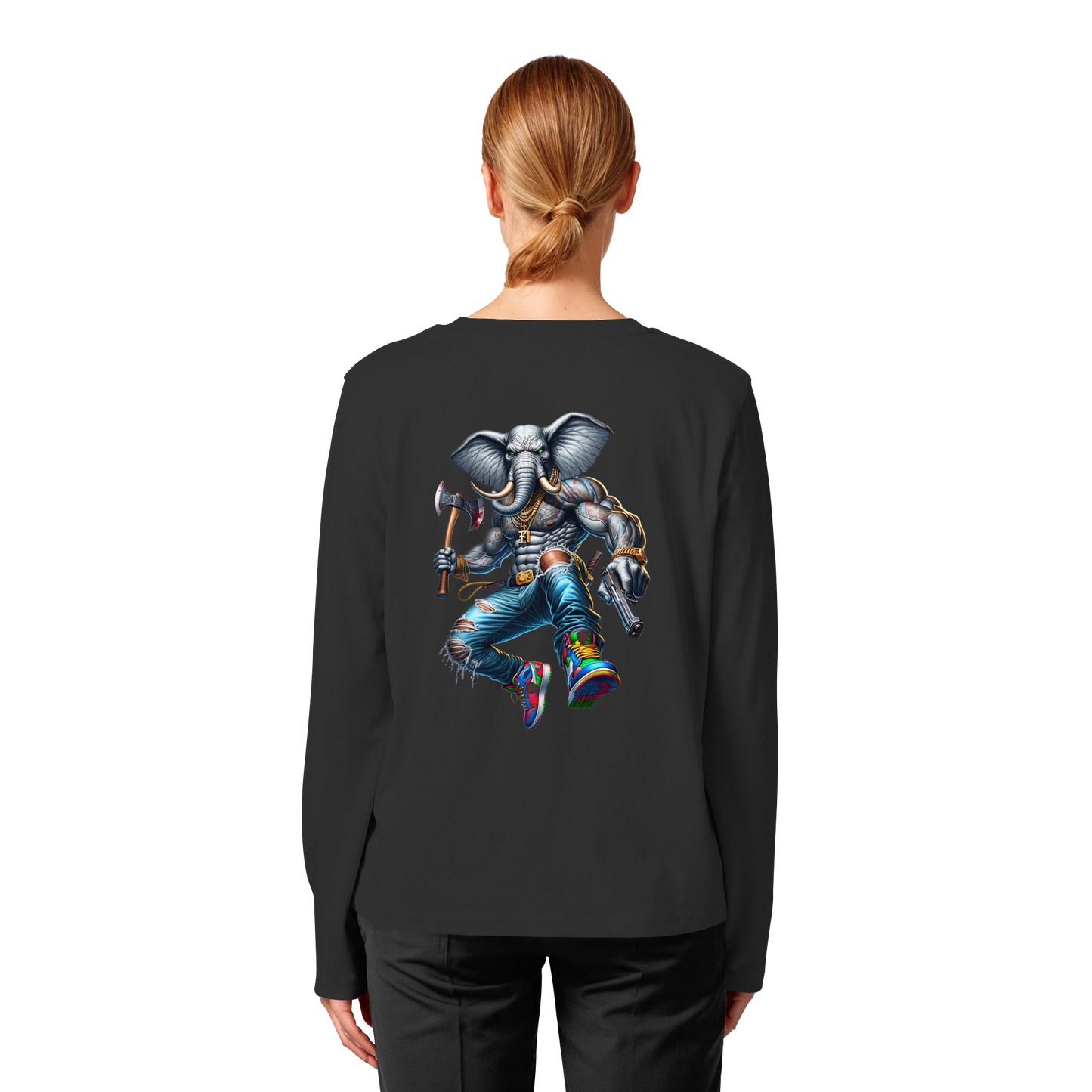 Elephant Warrior - Womens Organic Longsleeve