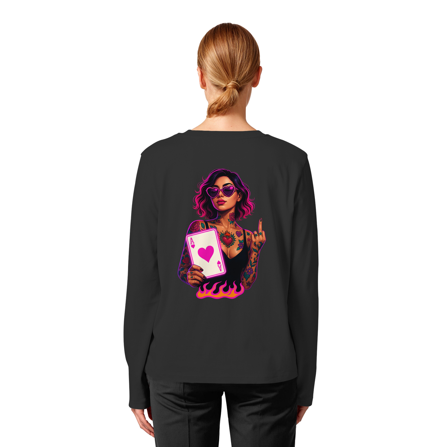 Queen of Hearts - Womens Organic Longsleeve