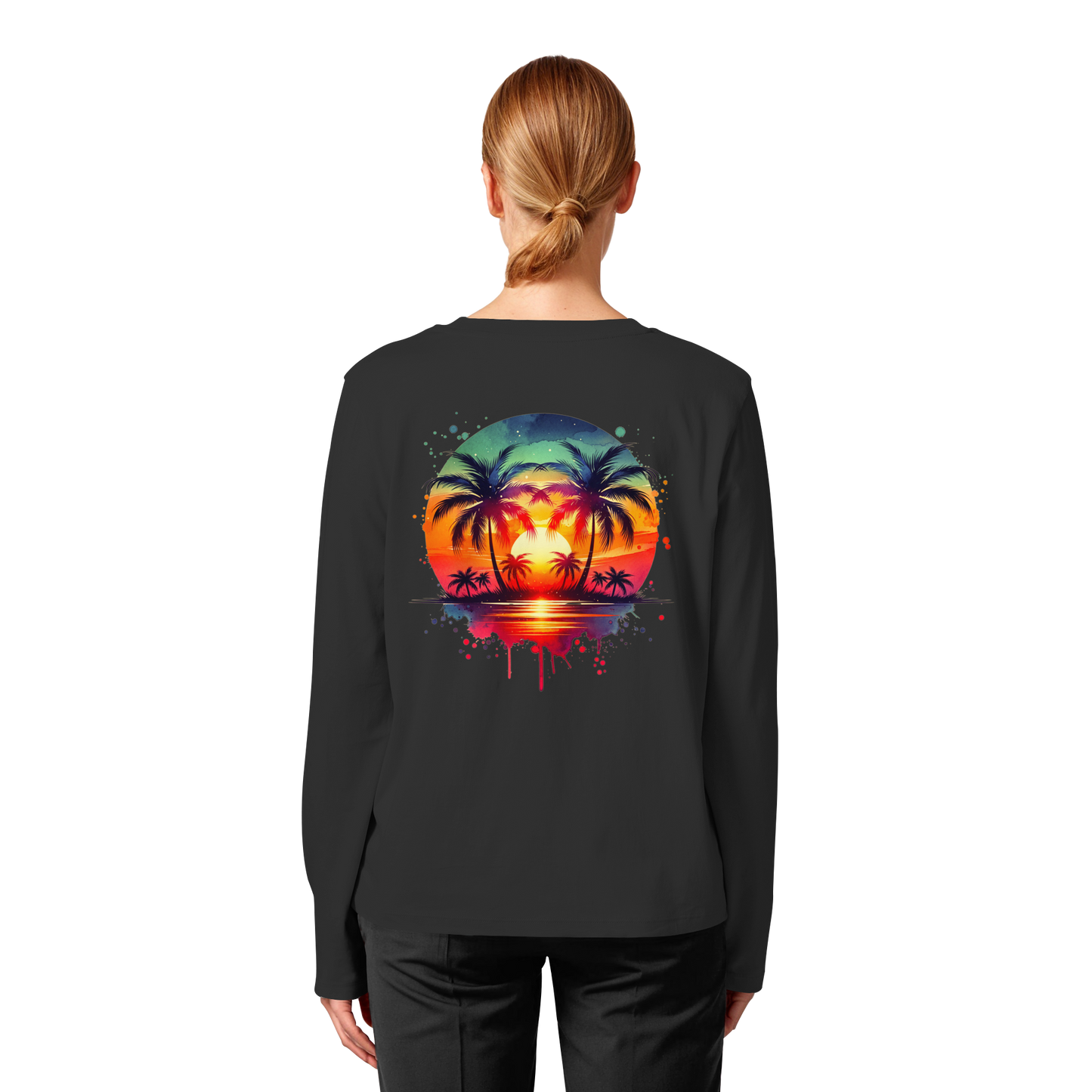 Tropical Sunset - Womens Organic Longsleeve