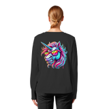 Funky Unicorn - T-shirt bio à manches longues pour femme