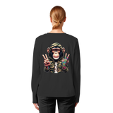 Jungle Ink Monkey - T-shirt bio à manches longues pour femme