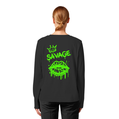 Kiss of Attitude - Womens Organic Longsleeve