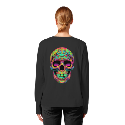 Psychedelic Skull - Womens Organic Longsleeve
