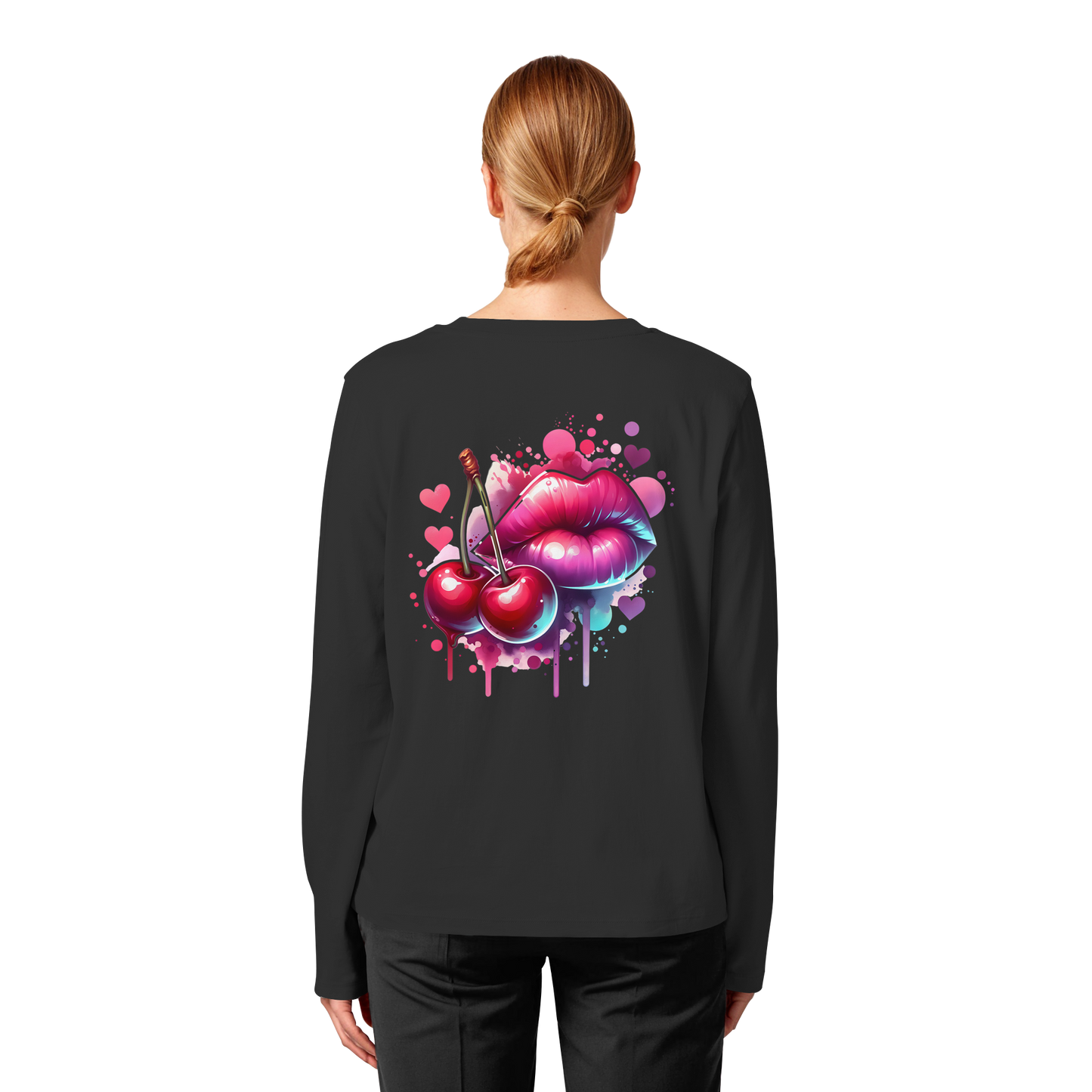 Cherry Kisses - Womens Organic Longsleeve