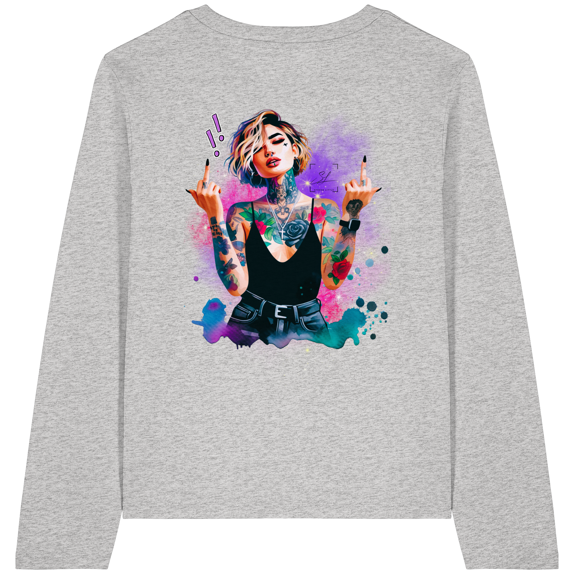 Rebel Rose - T-shirt bio à manches longues pour femme