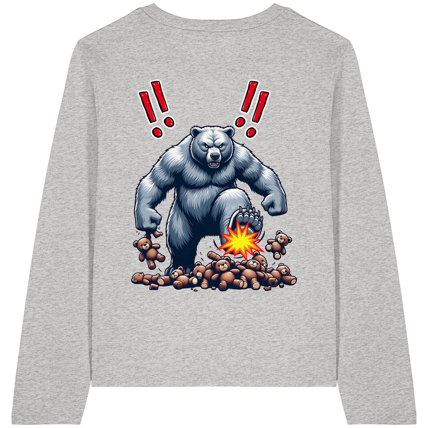 Teddy Terror - Womens Organic Longsleeve