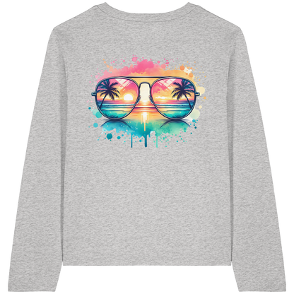 Tropical Sunset Glasses - Womens Organic Longsleeve