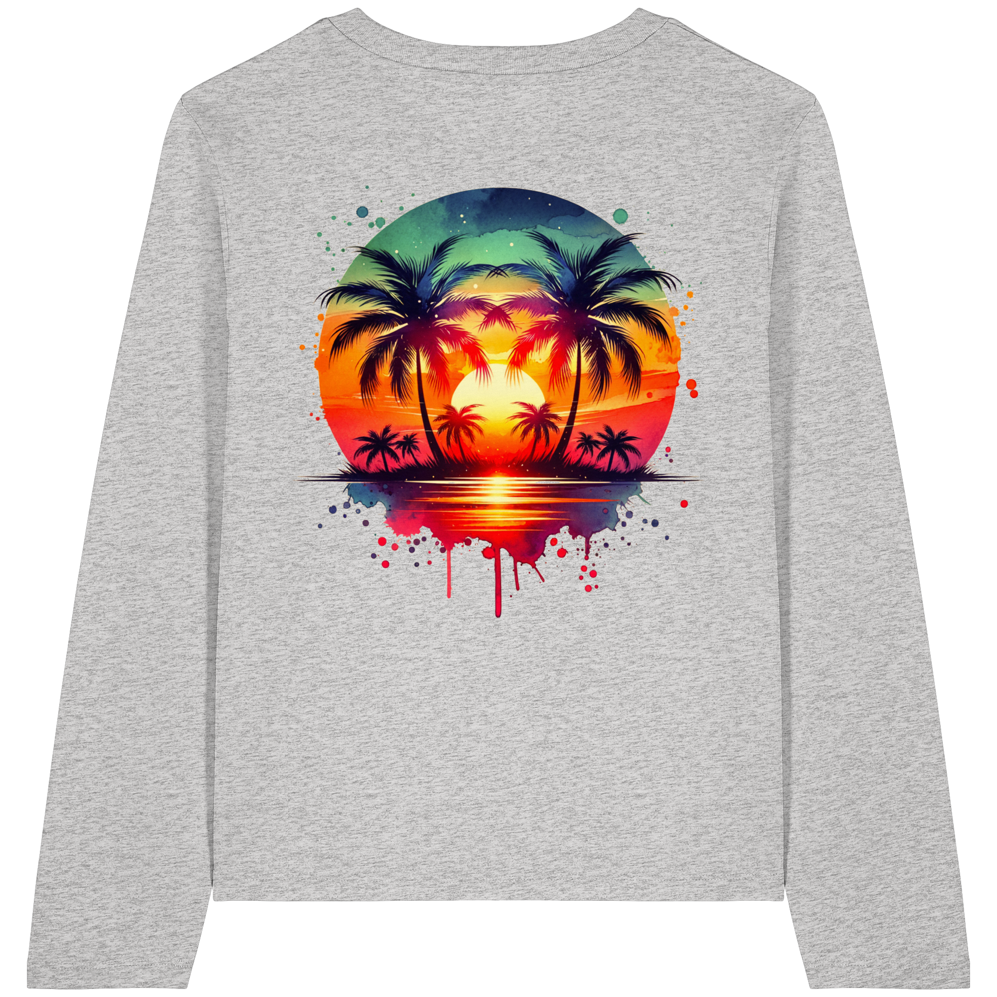Tropical Sunset - Womens Organic Longsleeve