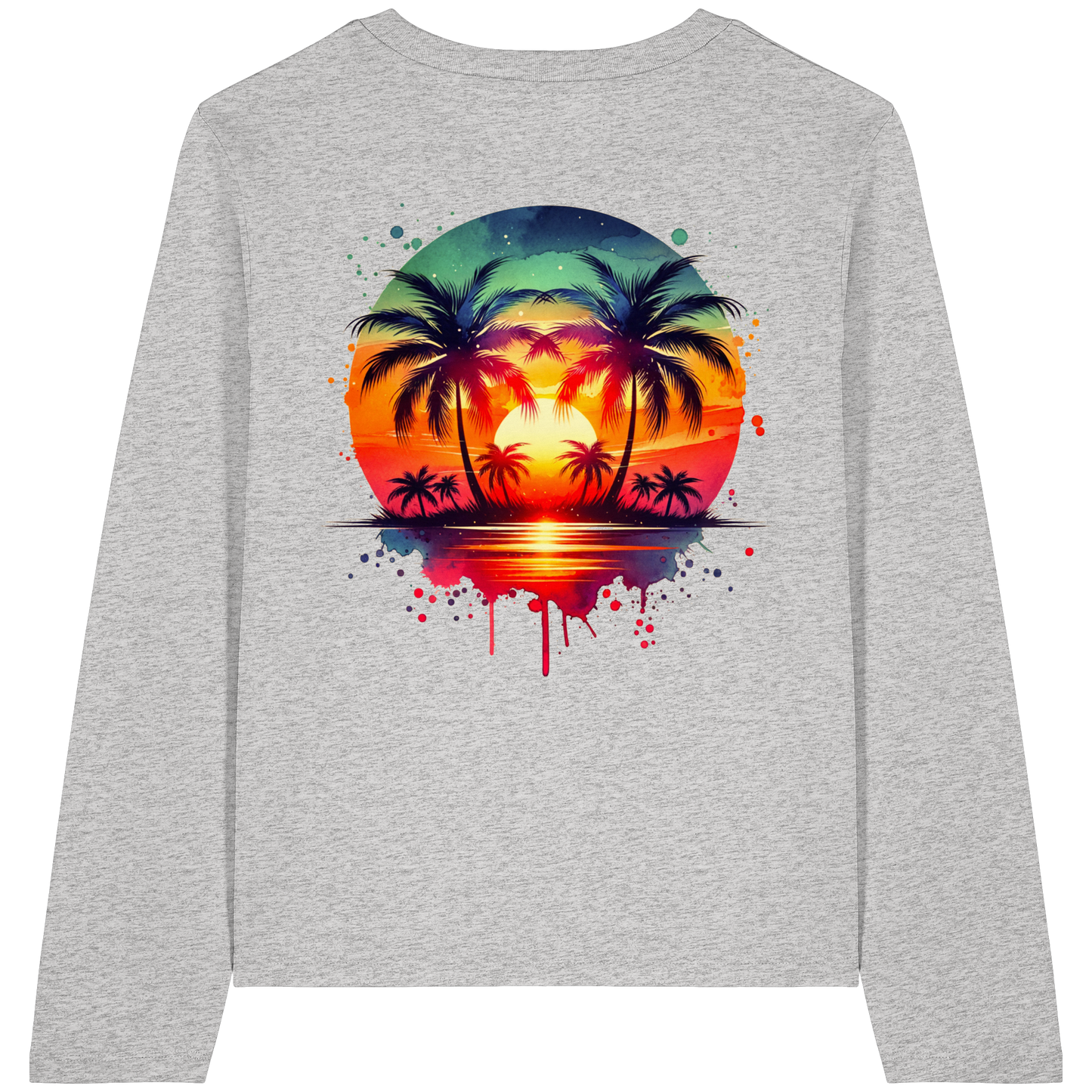 Tropical Sunset - Womens Organic Longsleeve