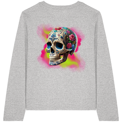Floral Skull - Womens Organic Longsleeve