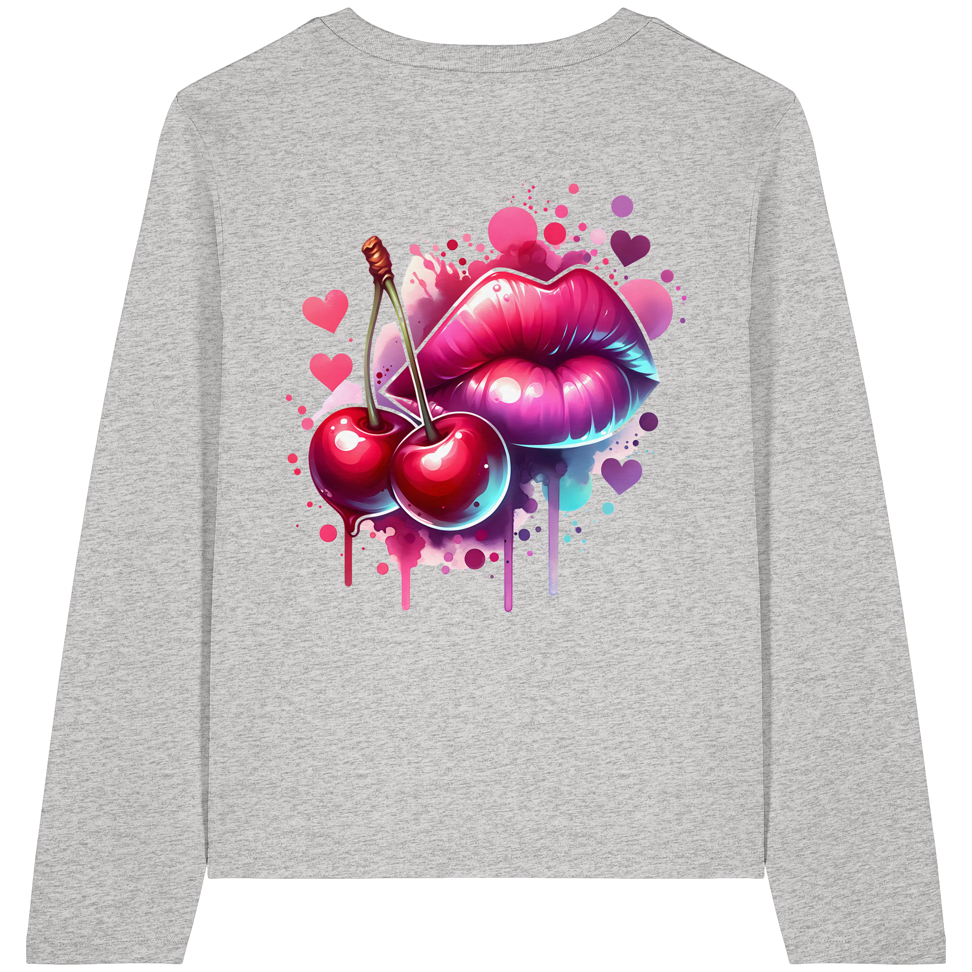 Cherry Kisses - Womens Organic Longsleeve