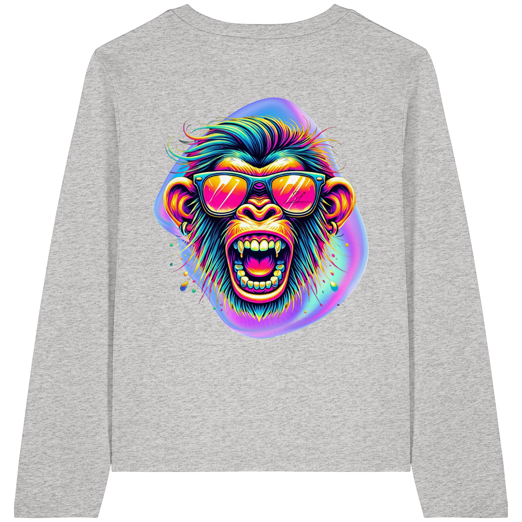 Crazy Chimp - T-shirt bio à manches longues pour femme