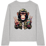 Jungle Ink Monkey - T-shirt bio à manches longues pour femme