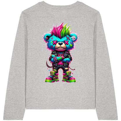 Punk Neon Teddy - Womens Organic Longsleeve