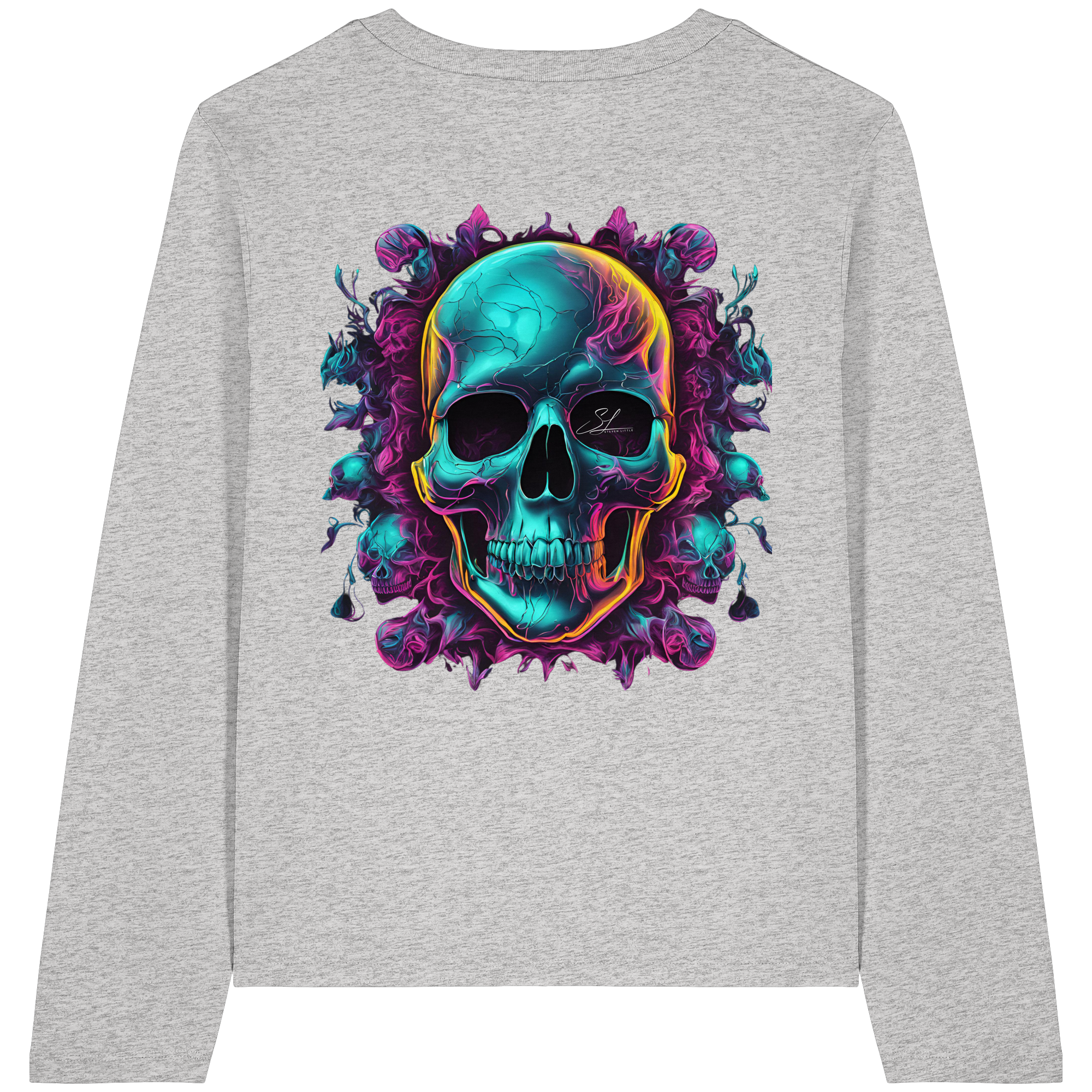 Crâne Galactique - T-shirt bio à manches longues pour femme