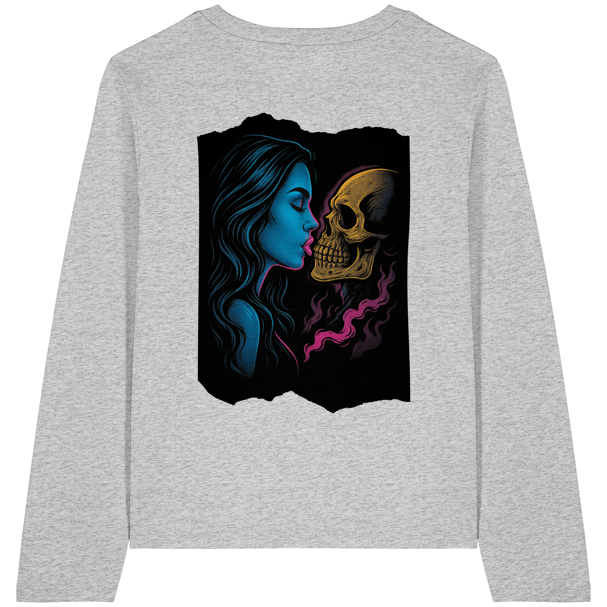 Kissing Skull - Womens Organic Longsleeve
