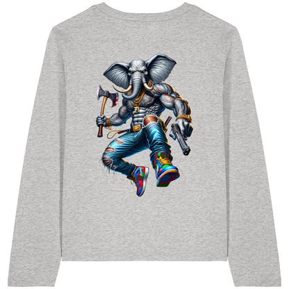 Street King Elefant - Womens Organic Longsleeve