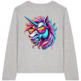 Funky Unicorn - T-shirt bio à manches longues pour femme