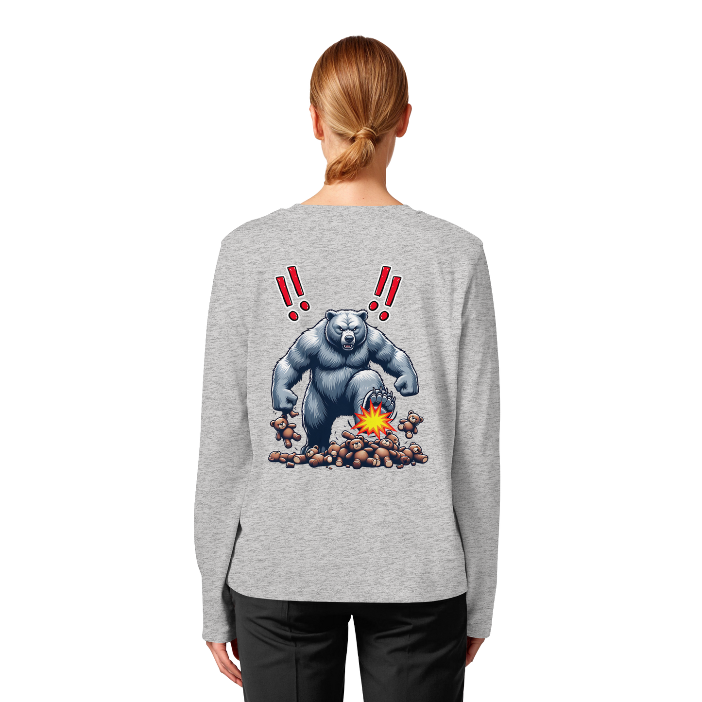 Teddy Terror - Womens Organic Longsleeve
