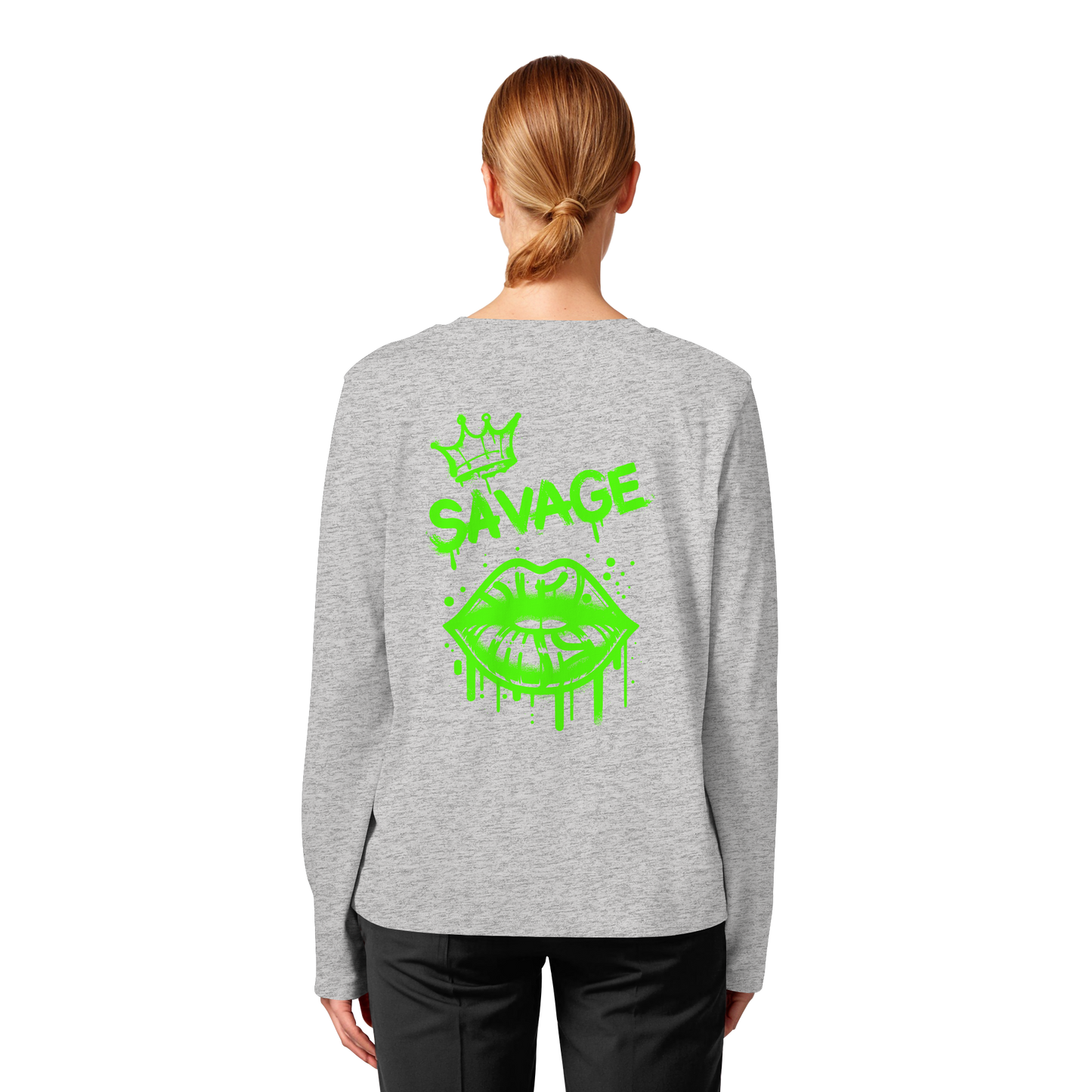 Kiss of Attitude - Womens Organic Longsleeve