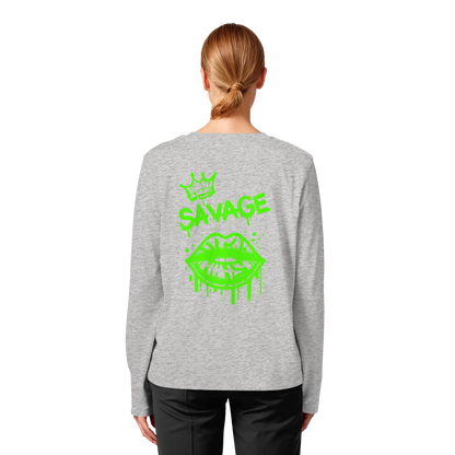 Kiss of Attitude - Womens Organic Longsleeve