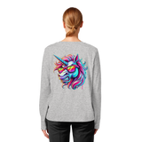 Funky Unicorn - T-shirt bio à manches longues pour femme