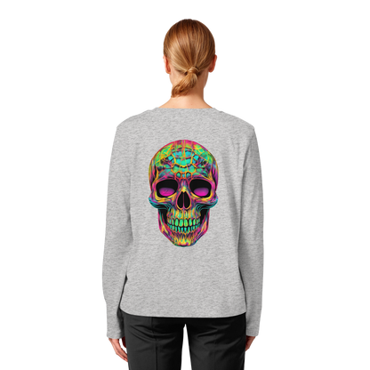 Psychedelic Skull - Womens Organic Longsleeve