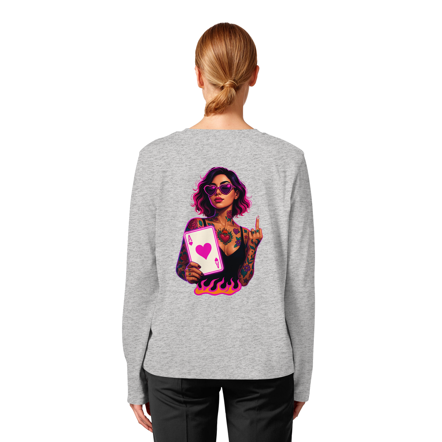 Queen of Hearts - Womens Organic Longsleeve