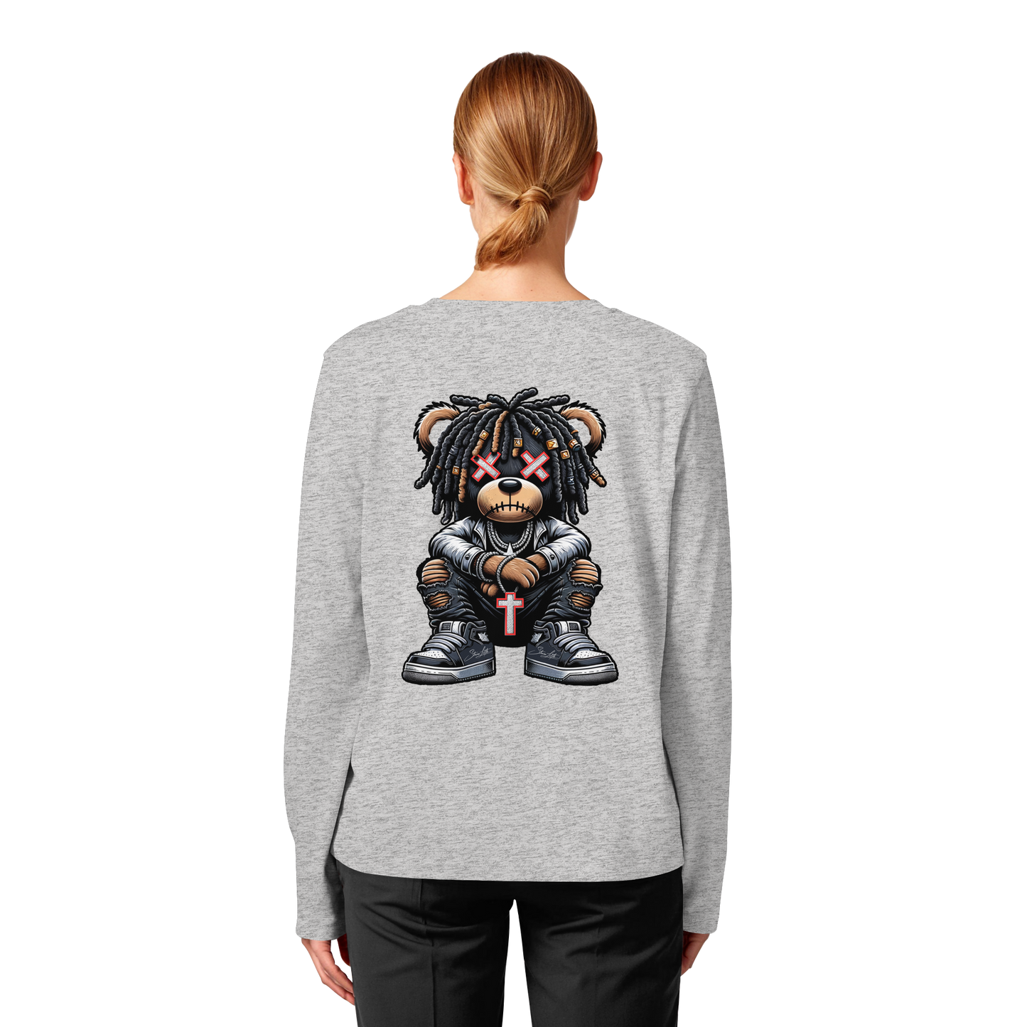 Bad Ass Teddy - Womens Organic Longsleeve