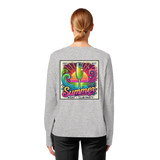 Ambiance de fête estivale - T-shirt bio à manches longues pour femme