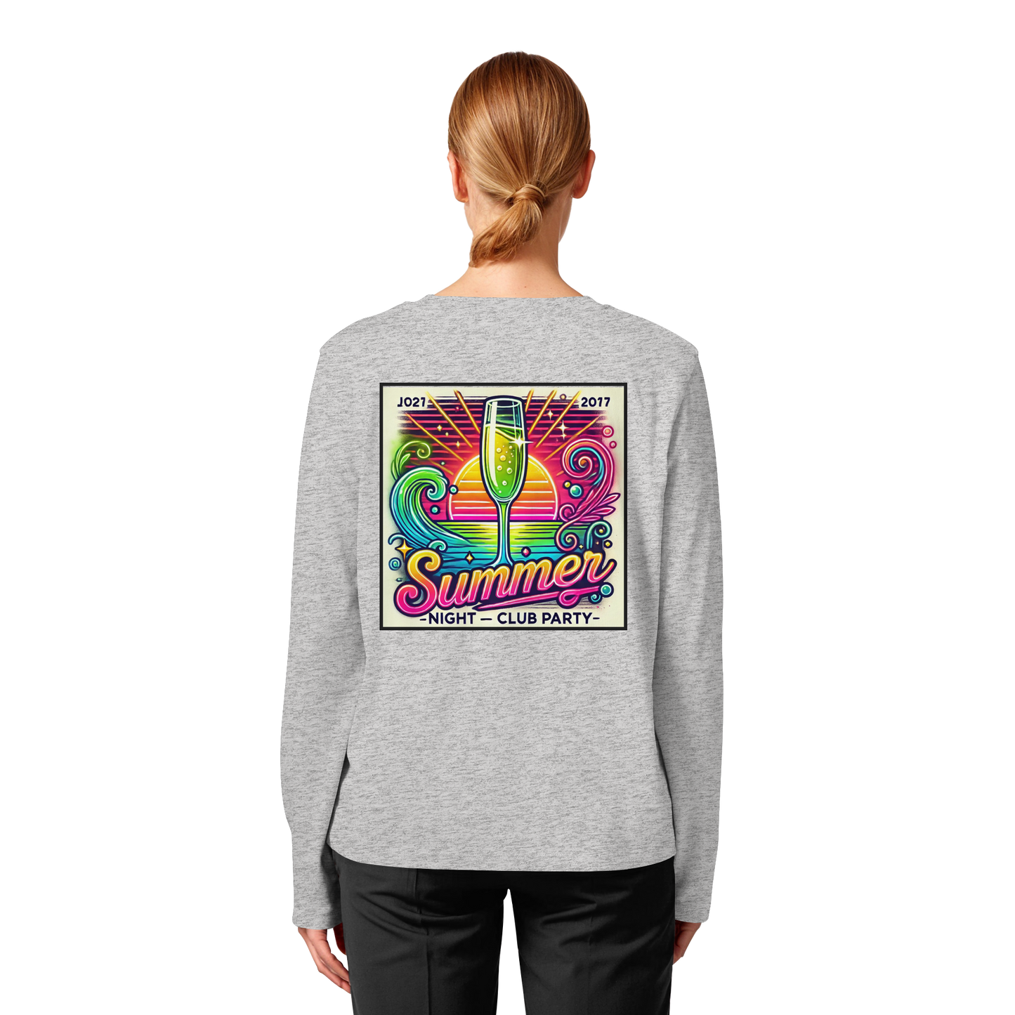 Summer Party Vibes - Womens Organic Longsleeve