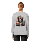 Jungle Ink Monkey - T-shirt bio à manches longues pour femme