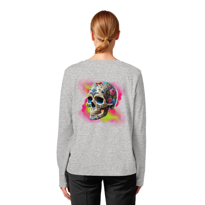 Floral Skull - Womens Organic Longsleeve
