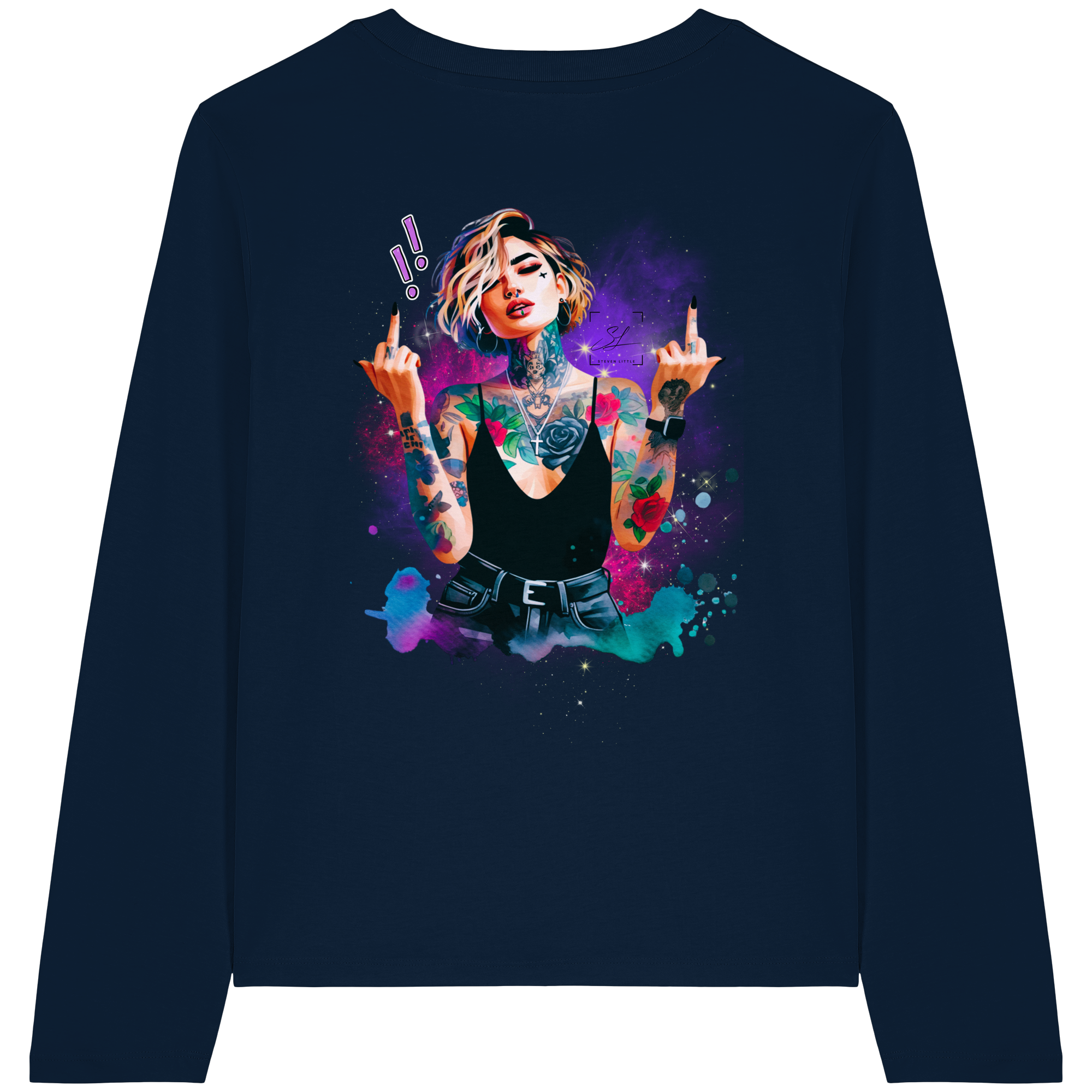 Rebel Rose - T-shirt bio à manches longues pour femme