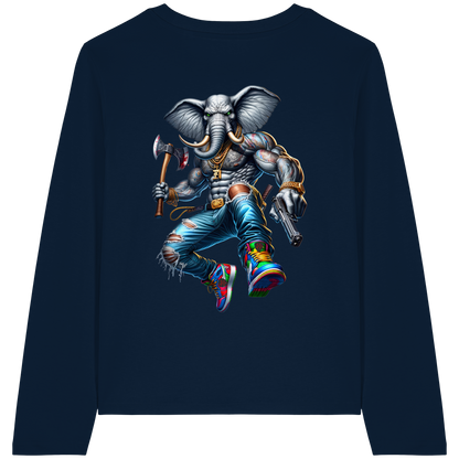 Street King Elefant - Womens Organic Longsleeve
