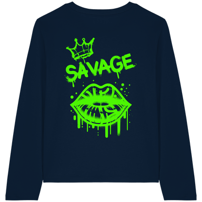 Kiss of Attitude - Womens Organic Longsleeve