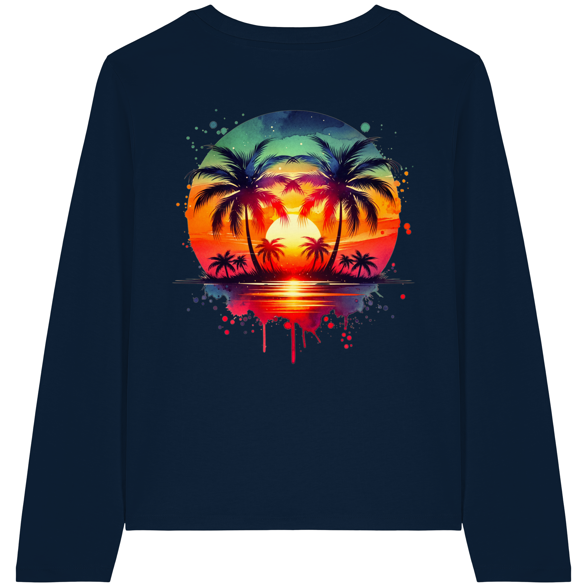 Tropical Sunset - Womens Organic Longsleeve