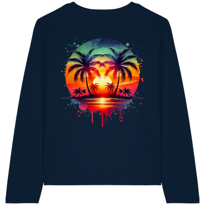 Tropical Sunset - Womens Organic Longsleeve