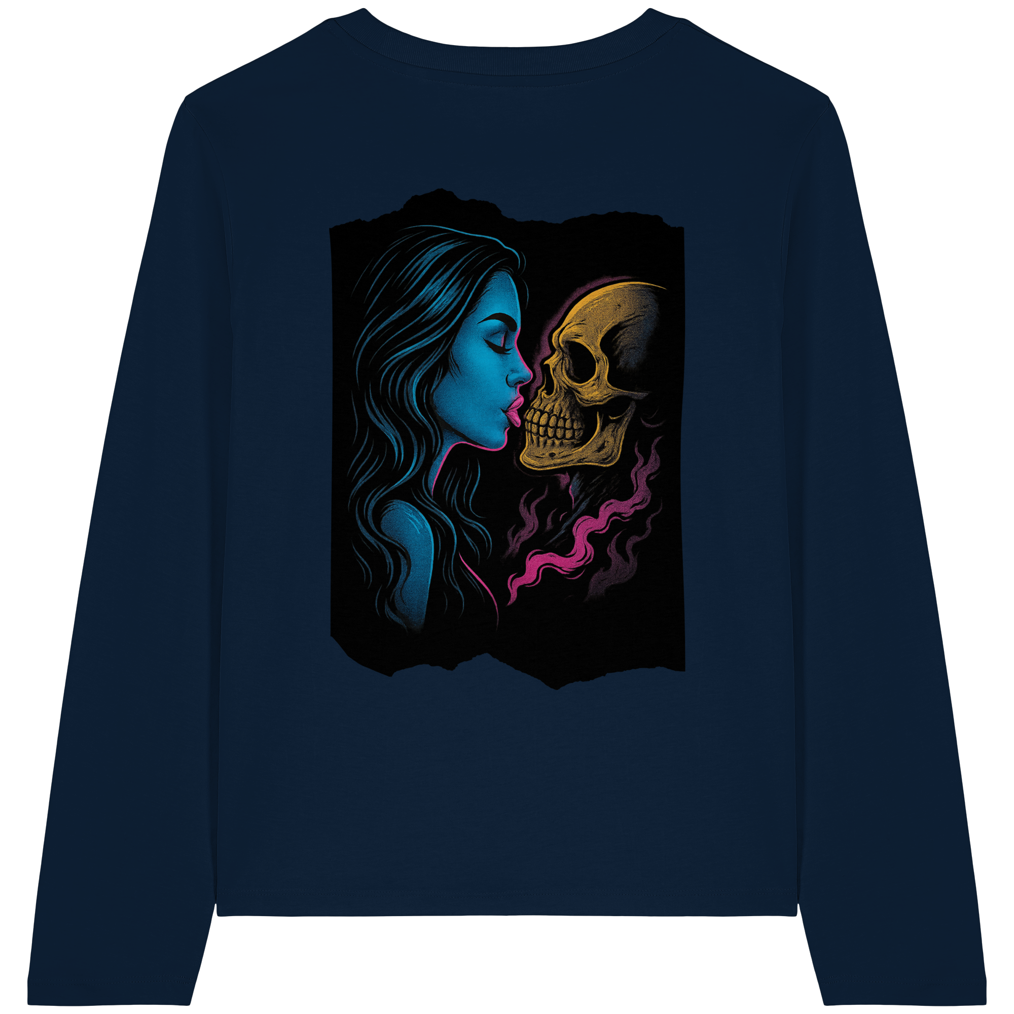 Kissing Skull - Womens Organic Longsleeve