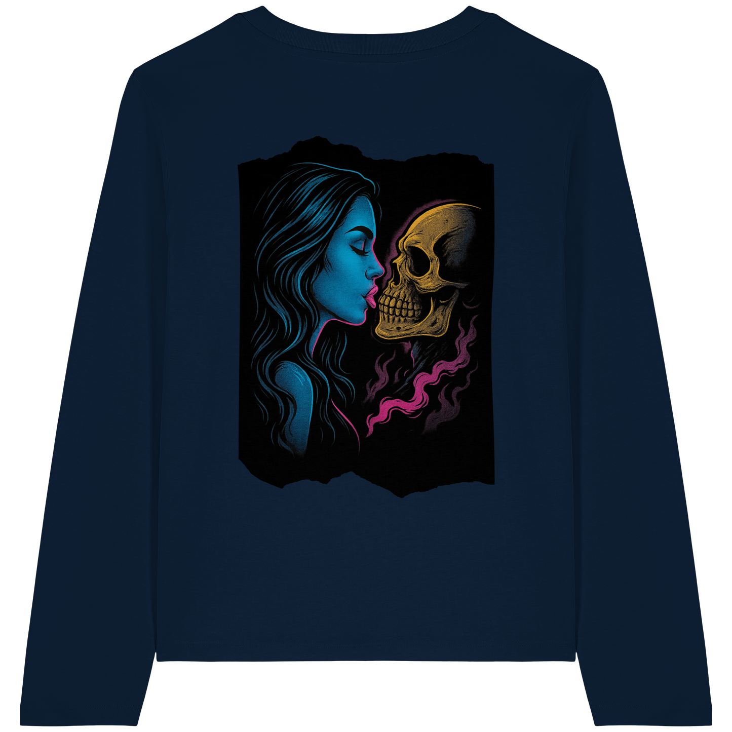 Kissing Skull - Womens Organic Longsleeve